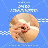 Parabéns à todos esses profissionais que nos levam ao caminho do equilíbrio e da harmonia, mantendo nossos corpos e mentes saudáveis! 😘 #Acupuntura #DiadoAcupunturista #Ahazou