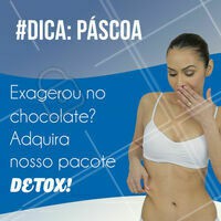 Quem resiste a um chocolate na Páscoa, né? Com o nosso pacote Detox, você pode aproveitar a Páscoa sem se preocupar com gordurinhas extras! Feche já o seu pacote ☎️ #pascoa #ahazou #esteticacorporal #corporal