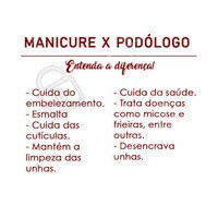 Entenda quais são as diferenças entre manicure e podólogo!
#manicure #podologia #ahazou
