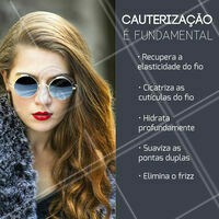 Olha só os benefícios da cauterização capilar! Sofrendo com cabelos quebradiços, fracos e sem vida? Agende já o seu horário! ☎ #cauterizacao #ahazou #reconstrucao