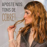 Pode confiar: o tom de cobre está com T-U-D-O! ;) #cabelo #ahazou #ruivo #cobre