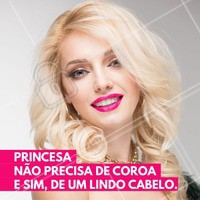 Princesa precisa de um bom cabeleireiro. Agende seu horário! #salaodebeleza #cabelo #princesa #coroa #ahazou #autoestima #cabeleireiro #beleza