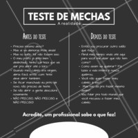 Ninguém quer que seus cabelos fiquem manchados, não chegue no resultado ou então que caiam. Saiba que é importante sempre fazer o teste de mecha. Respeite a opinião de um profissional. #testedemecha #salaodebeleza #autoestima #saude #cabelosaudavel #cabeleireiro #ahazou #autoestima #confiança
