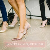 Usar salto alto com frequência, pode resultar em diversos problemas de saúde, sejam eles ósseos, musculares ou nervosos. Aqui vão algumas dicas para evitar complicações. #1 Evite usar saltos todos os dias. #2 Faça massagem nos pés após usar o sapato, isso ajuda a relaxar a musculatura. #3 Faça alongamento nos pés e nas pernas. E se tiver problemas como calos, o podólogo pode resolver!
#podologia #ahazou #cuidados