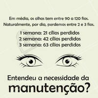 Por isso a manutenção da extensão de cílios deve ser feita a cada 2-3 semanas! 😉 #extensaodecilios #ahazou #cilios #manutençao