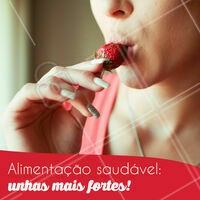 A saúde das unhas está ligada diretamente à alimentação. Quando o corpo sofre pela falta de nutrientes, as unhas ficam fracas e quebradiças! Invista em um cardápio rico em: cálcio, ferro e vitaminas A, C e do complexo B e veja suas unhas ficarem lindas 😍 #alimentacao #ahazou #unhas #manicure