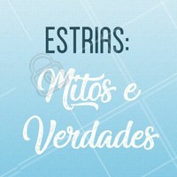 "As estrias são 100% reversíveis." MITO! Os tratamentos podem melhorar a aparência e suavizar as lesões, mas ainda não há como desaparecer 100% com as estrias.
"Coçar a barriga causa estrias." MITO! As fibras elásticas estão situadas na derme e não sofrem impacto significativo ao coçar a pele.
"Crescer ou engordar rapidamente causa estrias." VERDADE! Quando a pele se estende há um rompimento das fibras elásticas, provocando o aparecimento das estrias.
"As estrias podem ser prevenidas." VERDADE! Uma dieta equilibrada e a hidratação constante da pele pode prevenir o aparecimento.
#estrias #ahazou #esteticacorporal #cuidadoscomapele