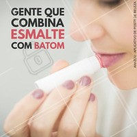 Você também ama essa combinação? #Unha #Nails #Esmaltes #Ahazou #Beleza #Manicure #Instabeauty #Batom