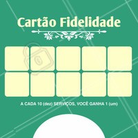 A cada 10 serviços, 1 será grátis! Venha agendar o seu horário! #ahazou #beleza #promoção