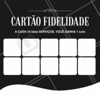 A cada 10 serviços, 1 será grátis! Venha agendar o seu horário! #ahazou #beleza #promoção
