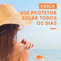O uso diário do protetor solar previne o envelhecimento precoce da pele, além de evitar o aparecimento de manchas e possíveis doenças de pele! Cuide da sua pele com proteção solar :) #protetorsolar #ahazou #esteticafacial #cuidadoscomapele