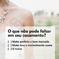 Eu, sinceramente acho, que não pode faltar uma maquiagem clássica. E você? #maquiagem #noiva #makeup #casamento #ahazou #beleza #bemestar #amor #diva