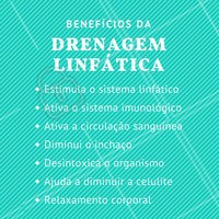 Olha só quantos benefícios a drenagem linfática pode proporcionar! 😱 #drenagemlinfatica #ahazou #drenagem #esteticacorporal