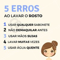 Será que você comete algum deles? 😱Olha só o jeito correto de lavar o rosto: usar um sabonete específico para o rosto e seu tipo de pele, retire toda a maquiagem antes, use as mãos limpas, lave apenas 2 vezes ao dia (manhã e noite) e de preferência use água morna. #esteticafacial #cuidadoscomapele #ahazou #limpezadepele