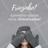 Não precisa desmarcar sua depilação: nós temos salas climatizadas, quentinhas pra você! 😉 #depilacao #ahazou #esteticacorporal #frio #Inverno