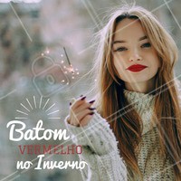 Batom vermelho é sempre um ahazo, mas no Inverno... 😍 #maquiagem #inverno #ahazou #makeup #batomvermelho