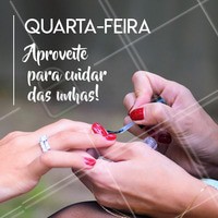 Venha ficar com unhas lindas e esteja preparada pro fim de semana! 💅 #unha #manicure #ahazou #quartafeira
