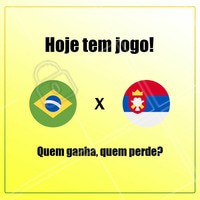 Hoje é dia de jogo do Brasil contra a Sérvia! Será que teremos grandes emoções como no jogo passado? Quem ganha, quem perde? #jogo #ahazou #hexa #vemhexa #ahazounacopa