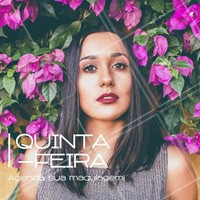 Uma ótima quinta-feira para você! Aproveite e agende sua make! #make #maquiagem #ahazou #quinta #semanal
