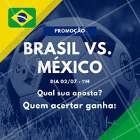 Sugestão de legenda: Os X primeiros que acertarem a pontuação do jogo Brasil vs. México ganha (escrever aqui os serviços que você irá premiar)! Vamos jogar? ️⚽️ Comente aqui sua aposta! 😉 #brasil #ahazou #copa #jogodobrasil #ahazounacopa