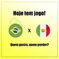 Hoje é dia de jogo! Quem ganha, quem perde? #copa2018 #coparussia #brasil #mexico #vemhexa #hexacampeao