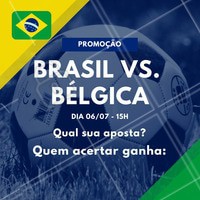 Sugestão de legenda: Os X primeiros que acertarem a pontuação do jogo Brasil vs. Bélgica ganha (escrever aqui os serviços que você irá premiar)! Vamos jogar? ️⚽️ Comente aqui sua aposta! 😉 #brasil #ahazou #copa #jogodobrasil #ahazounacopa