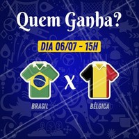 Sugestão de legenda: Os X primeiros que acertarem a pontuação do jogo Brasil x Bélgica ganham (escrever aqui os serviços que você irá premiar)! Vamos jogar? ️⚽️ Comente aqui sua aposta! 😉 #brasil #ahazou #copa #jogodobrasil #ahazounacopa