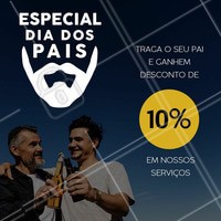 Traga o seu pai para renovar o visual e aproveite essa promoção especial!
#diadospais #promocional #ahazou #barber #barbearia