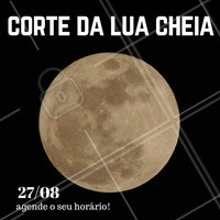 Cortar o cabelo na lua cheia deixa os fios com mais volume! Aproveite para marcar o seu horário. #luacheia #ahazou #corte #cabelo