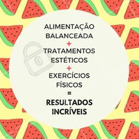 Esse é o segredo para garantir os melhores resultados e conquistar o corpo dos sonhos! 😍✨
#saúde #alimentação #beauty #ahazouestetica #estéticacorporal