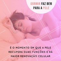 Durante o sono ocorre uma ação maior da melatonina, o hormônio antioxidante que combate os radicais livres, e uma ação menor do cortisol, que é o hormônio do estresse.
Uma noite de sono com duração de 8 horas já é o suficiente para manter a pele macia e com aparência mais jovem.
#pele #bemestar #ahazouestetica #estéticafacial #dica #cuidadoscomapele
