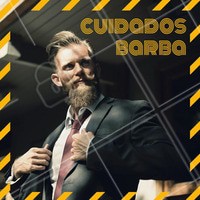 Para manter a sua barba bonita é indicado o uso de bálsamos específicos para hidratar e manter os fios saudáveis. #barbearia #ahazou #homens #tendencia #cuidados