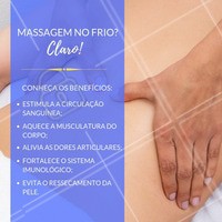 Você também pode fazer massagem no frio, sim! Aproveite e agende seu horário!
#massoterapia #ahazoumassagem #massagem