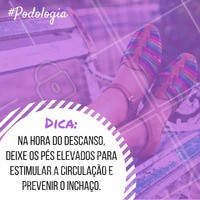 Fica a dica para evitar o inchaço dos pés e evitar a má circulação.
#podologia #dicadepodologia #ahazou #pés #cuidadoscomospes