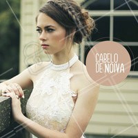 O cabelo preso fica lindo em todas as noivas. Prático e elegante ele ressalta a beleza da mulher. O coque despojado com trança está em alta e deixa o look moderno. #penteado #ahazou #noivas #mulher #festa