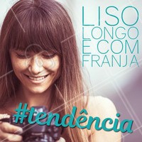 A franjinha voltou arrasando nas tendências desse ano! E o cabelão longo e liso também. Quer aderir? Agende seu horário e transforme-se! #cabelo #ahazou #franja #tendencia