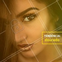 Use e abuse do dourado. Tanto na sombra como nos lábios, eles combinam perfeitamente com as peles morenas. #maquiagem #ahazou #tendencia #dicas #make