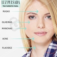 Você sofre com algum desses problemas? A luz pulsada pode te ajudar! Com algumas sessões, você já começa a notar resultados significativos. #esteticafacial #ahazou #luzpulsada #manchas #acne #Olheiras