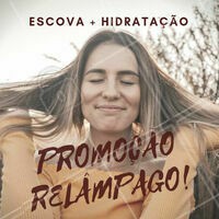 Aproveita que é só AMANHÃ! Venha ficar com os cabelos lindos por um precinho mais lindo ainda. #progressiva #ahazou #hidratação #escova