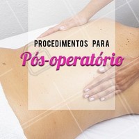 Você sabia que existem tratamentos estéticos que podem auxiliar na recuperação do pós operatório? A drenagem linfática é um exemplo, drenando o corpo e ajudando na recuperação. A massagem relaxante também pode ser uma aliada, ajudando com possíveis dores. Agende uma avaliação e saiba qual o melhor para você! #pósoperatorio #ahazou #operatorio #operaçao #cirurgia #drenagemlinfatica #esteticacorporal #massagemrelaxante
