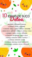 Precisando de ideias para fazer um suco saudável e detox? Olha só essa lista! 😍 #sucodetox #ahazou #nutriçao #suco #alimentaçao