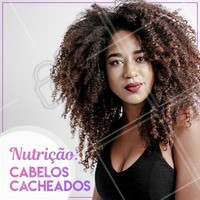 Olha só os benefícios da nutrição para o cabelo cacheado: alinha as cutículas, define os cachos, reduz frizz e evita pontas duplas. #nutrição #cabelocacheado #ahazou #cabelo