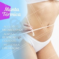 A manta térmica potencializa os resultados de procedimentos como hidratação corporal, detox corporal e redução de medidas. Ela faz com que os ativos cosméticos utilizados penetrem melhor e sejam mais efetivos. Venha ficar linda para o verão!
#mantatermica #esteticacorporal #ahazouestetica #corpoperfeito #reducaodemedidas