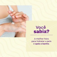Logo após o banho, quando a pele ainda está úmida e recebendo a hidratação melhor, aplique seu hidratante favorito do pescoço aos pés. Massageie delicadamente e curta esse momento! #hidrataçao #ahazou #esteticacorporal