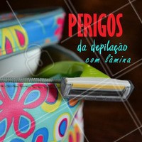 A lâmina pode causar machucados e cortes, principalmente se não for de boa qualidade e renovada com frequência. Também é muito comum o surgimento da foliculite: irritação do folículo piloso, surgindo espinhas vermelhas e pelos encravados. Além de tudo isso, a lâmina usada com frequência por muito tempo pode contribuir para o escurecimento da pele na região depilada! #depilação #ahazou #lamina #gilete