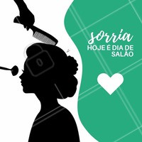 Pode comemorar e ficar feliz porque hoje é dia de cuidar dos cabelos! #cabelo #ahazou #salaodebeleza #cabeleireiro