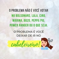 Pra descontrair! 😂 #cabelo #cabeleireiro #ahazou #eleicao2018