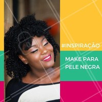 O que acham dessa inspiração, meninas? Batom vibrante na pele negra é mara! #pelenegra #maquiagem #ahazou #make #inspiracaomake