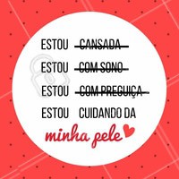 Posso estar de qualquer jeito, mas a rotina de cuidados tá sempre em dia! 😍 #esteticafacial #ahazou #rotinadecuidados