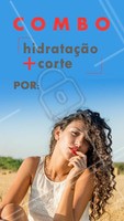 Venha cuidar dos cabelos. Marque o seu horário. #promocao #ahazou #combo #corte #hidratacao #mulher